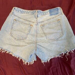 Denim Frayed Hem Women's Shorts